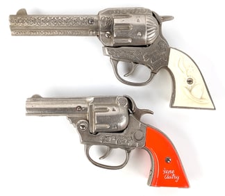 (2) Kenton Cast Iron Gene Autry Cap Guns