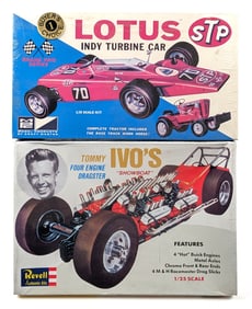 Tommy Ivo's Showboat & Lotus Indy Turbine Car Model Kits - Sealed
