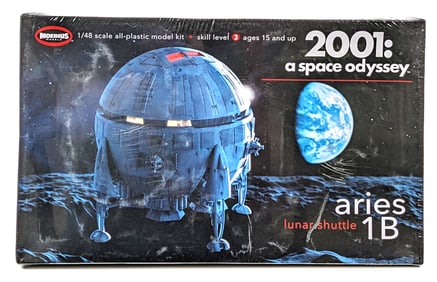 1/48 Moebius 2001: A Space Odyssey Aries 1B Lunar Shuttle Model Kit - Sealed