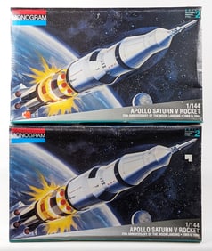 (2) 1/144 Scale Monogram Apollo Saturn V Rocket Model Kit - Sealed