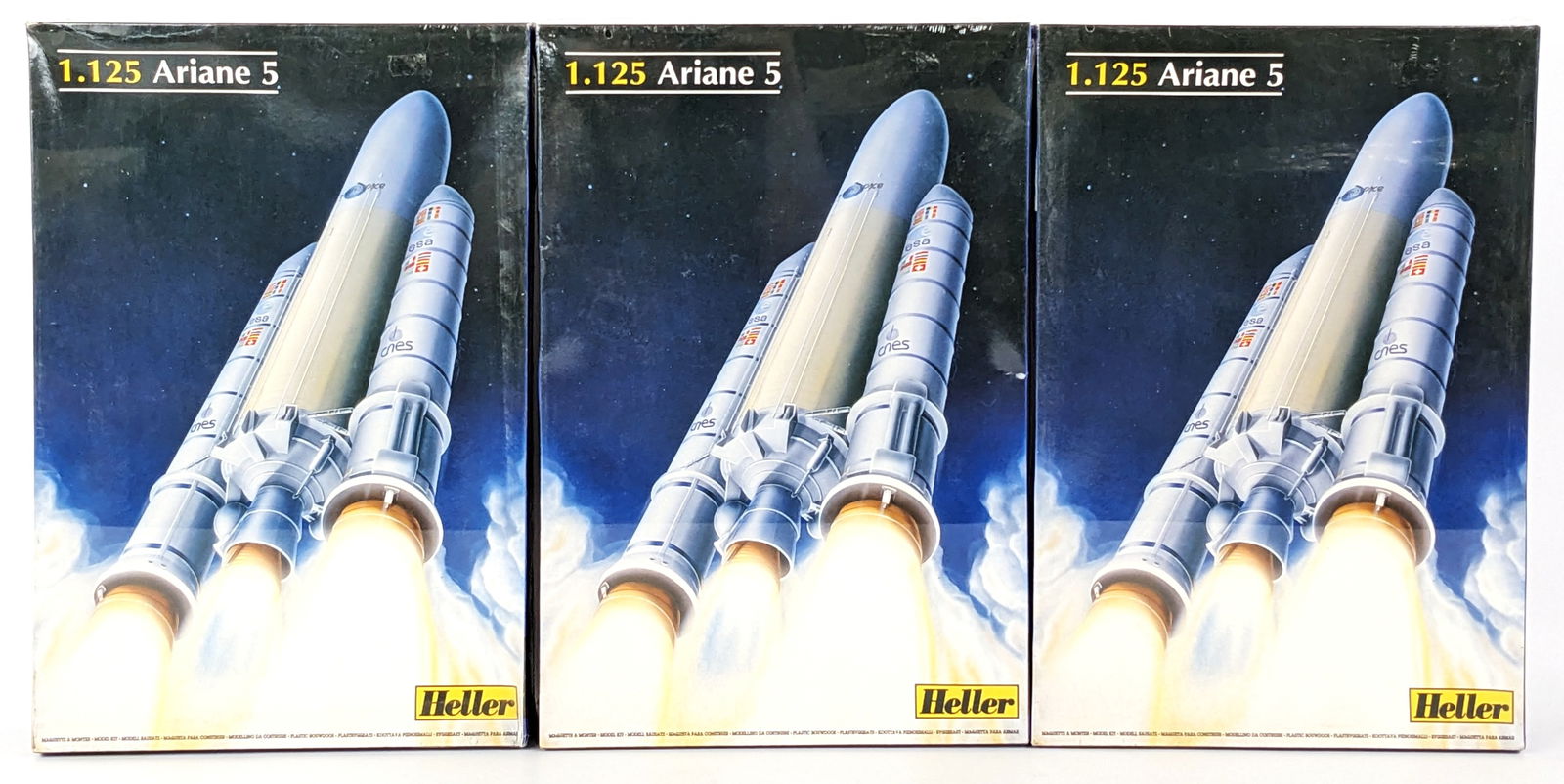 (3) 1/125 Heller Ariane 5 Spacecraft Model Kits - Sealed (1 of 9)
