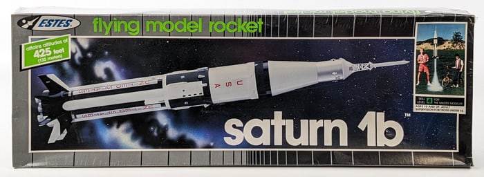 1/100 Estes Saturn 1b Flying Model Rocket Model Kit - Sealed