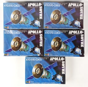 (5) 1/96 Revell Apollo Soyiz U.S. Soviet Space Link Up Model Kits - Sealed