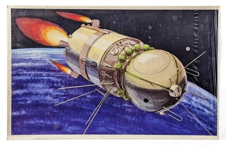 Vintage VEB Plasticart Vostok-1 WOSTOK USSR Yuri Gagarin Spacecraft Model Kit - Sealed