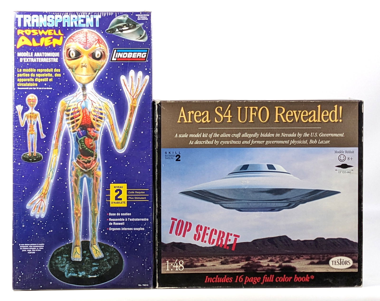 Testors UFO & Lindberg Transparent Alien Model Kits (1 of 14)