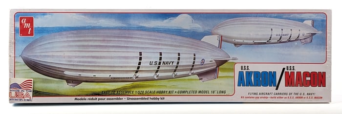 1/520 AMT USS Akron & USS Macon Flying Aircraft Carriers Model Kit - Sealed
