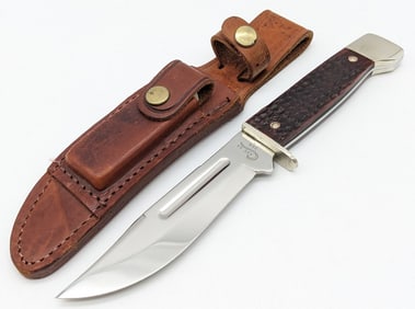 1999 Case XX Jigged Bone 5in Large Slab Side Hunter 647-5 w/ Sheath