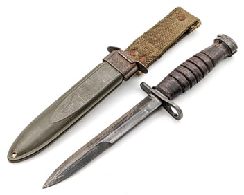 WWII Case XX US M4 M1 Carbine Bayonet w/ Scabbard