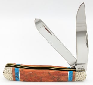 2006 Case XX Brian Yellowhorse Apple Coral Trapper 3254