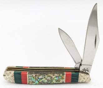 2005 Case XX Brian Yellowhorse Prototype Abalone Peanut 3220