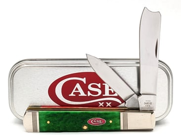 2024 Case XX Christmas Red & Green Bone Magician Razor 62005 w/ Tin
