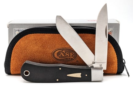 2019 Case XX Tony Bose Smooth Ebony Bullnose Trapper TB722019 w/ Case & Box