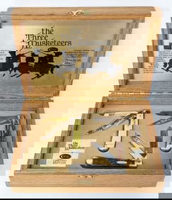 Ltd 1985 Case XX Three Musketeers Trapper Knife Set