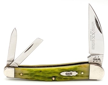Ltd 2004 Case XX Key Lime Green Bone Seahorse Whittler 6355WH