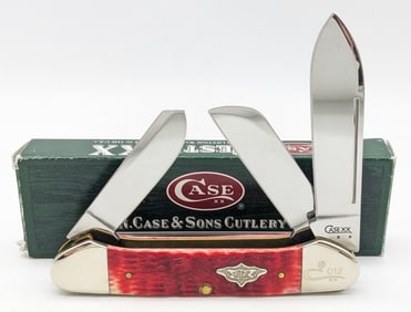 Ltd 2008 Case XX Red Bone 1 of 100 Gunboat Canoe Knife 6394 w/ Box