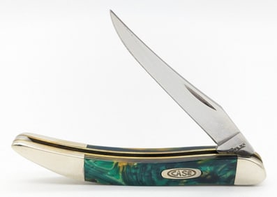 2019 Case XX Green Swirl Kirinite Tiny Toothpick 910096
