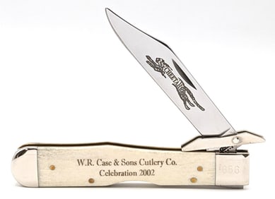 Ltd 2002 Case XX Celebration Smooth Natural Bone Cheetah 6111 1/2