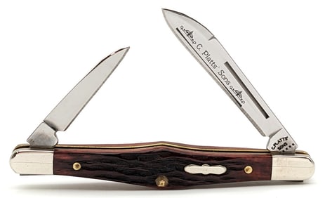 2005 Case XX C. Platts' Sons 1st Run Jig Bone Tuxedo Knife 62156