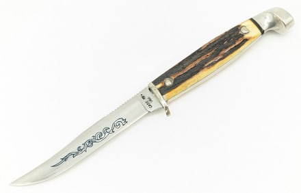 1977 Case XX Blue Scroll Stag Small Hunter M5F
