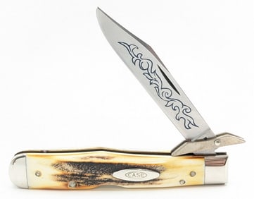 1977 Case XX Blue Scroll Stag Cheetah 5111 1/2