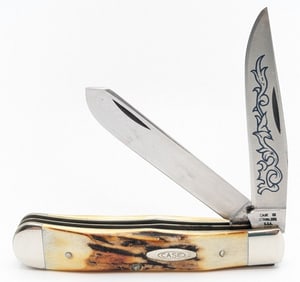 1977 Case XX Blue Scroll Stag Trapper 5254