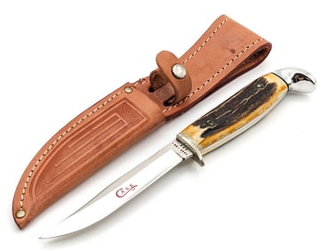 1978 Case XX Red Letter Stag Fixed Blade 5FINN w/ Sheath