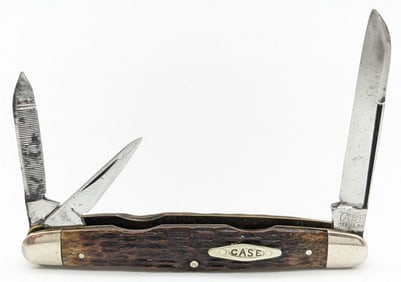 1920-40 Case XX Tested Green Bone 3-Blade Congress Whittler Knife 6370