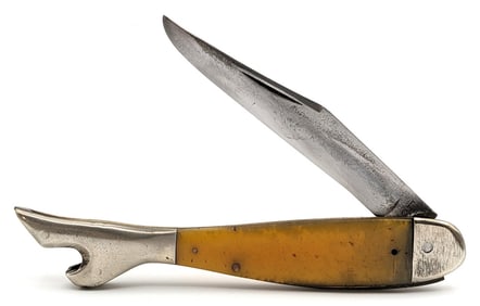 1920-40 Case Tested XX Yellow Composition Ladies Leg Knife