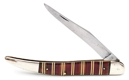 Standard Knife Co. Candy Stripe Celluloid Large Texas Toothpick Case Family