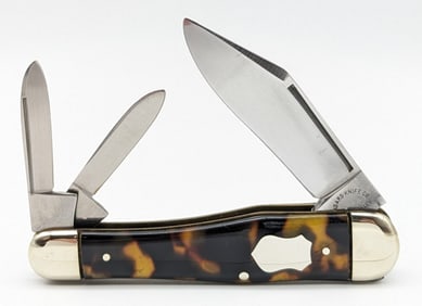 1990s German Made Standard Knife Co. Tortoise Shell Celluloid Whittler Case Family Brand