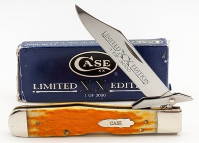 Ltd 2004 Case XX Orange Peel Bone 1 of 3000 Cheetah 6111 1/2 w/ Box