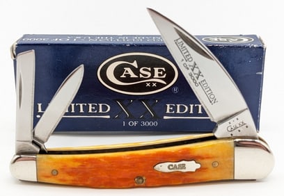 2004 Ltd Case XX Orange Peel Bone 1 of 3000 Seahorse Whittler 6355WH w/ Box