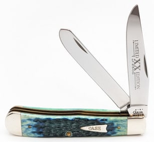 Ltd 2001 Case XX Bluegrass Green Bone 1 of 2500 Trapper 6254