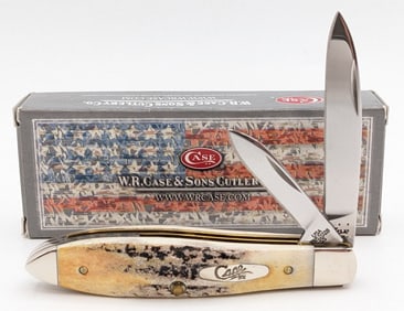 2014 Case XX Bone Stag Tony BoseTeardrop Jack Knife  w/ Box