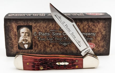 2005 Case XX C. Platts' Sons First Run Walnut Bone Mini Copperlock 61749L w/ Tin