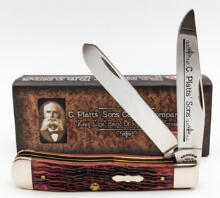 2005 Case XX C. Platts' Sons First Run Walnut Bone Trapper 6254 w/ Tin