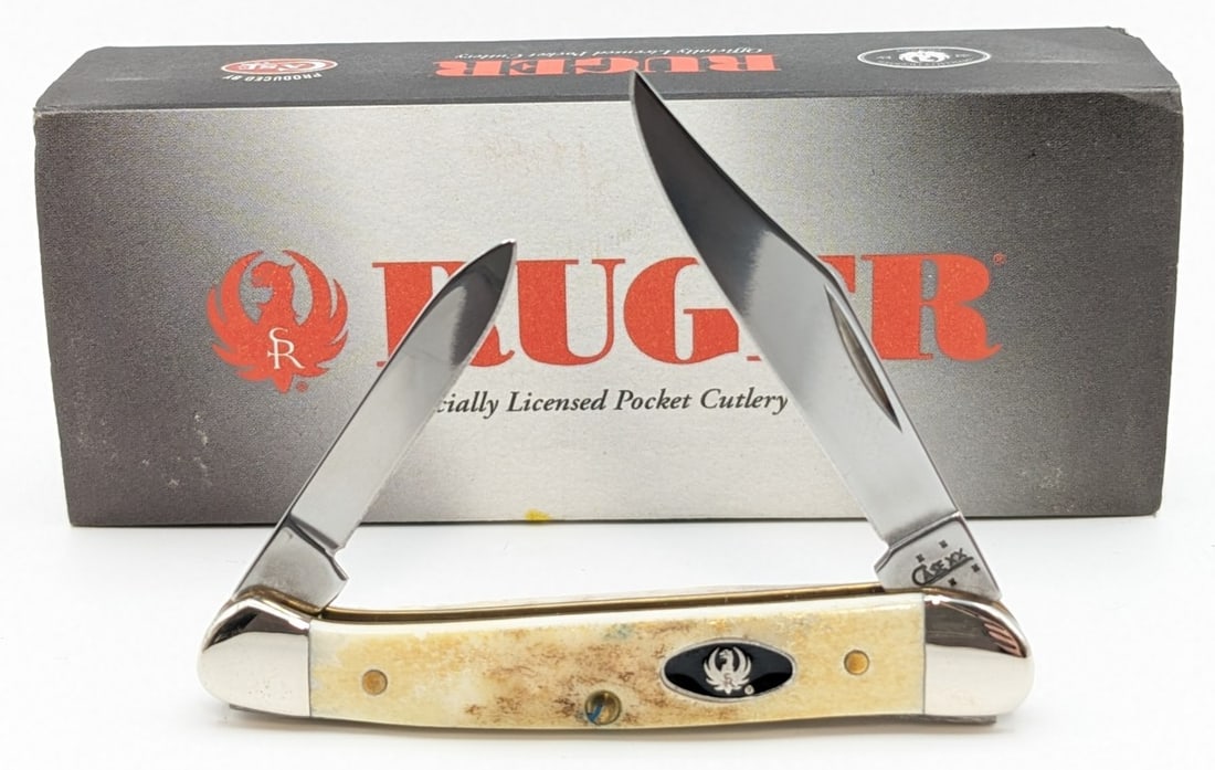 2005 Case XX Ruger Burnt Stag Mini Copperhead 52109 w/ Tin (1 of 4)