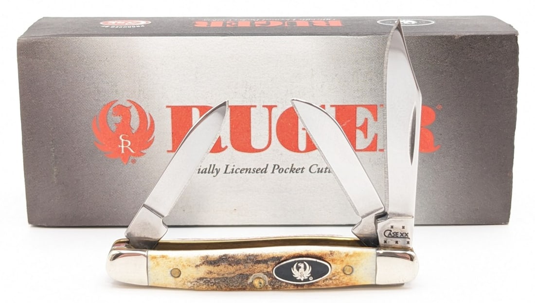 2005 Case XX Ruger Burnt Stag Stockman 5327 w/ Tin (1 of 4)