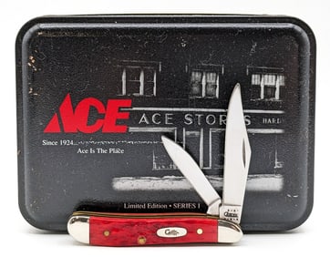 2001 Case XX Ace Hardware Red Bone Peanut 6220 w/ Tin