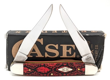 2025 Case XX Red Snakeskin Bone Muskrat w/ Box