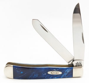 2001 Case XX Blue And White Swirl Kirinite Trapper 3254