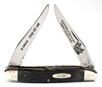Ltd 1984 Case XX KC Knife Collectors Bluegrass Bone Muskrat