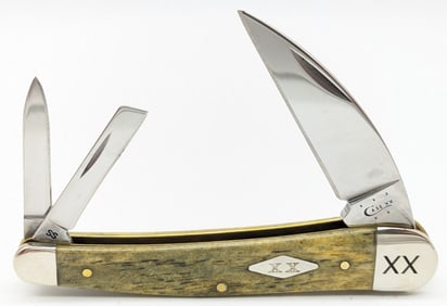 2015 Case XX Smooth Olive Green Bone Seahorse Whittler 6355WH