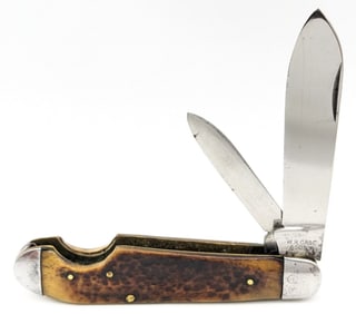 1905-1914 W.R. Case & Sons Rogers Bone Easy Open Jack Knife