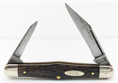 1920-40 Case XX Tested Jigged Green Bone Swell Center Whittler