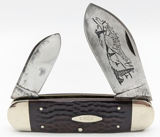 1980 Case XX Bradford Bonanza Jigged Wood Elephant's Toe 6250