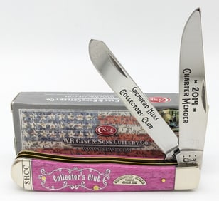 Ltd 2014 Case XX Shepherd Hills Club Smooth Magenta Bone Trapper 6254 w/ Box