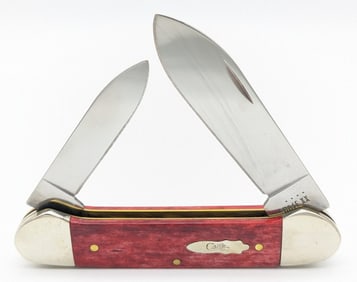 2022 Case XX Smooth Red Bone Canoe Knife 62131