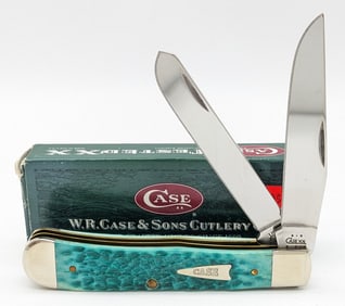 2007 Case XX Silver Bar Jade Green Bone Trapper 6254 w/ Box