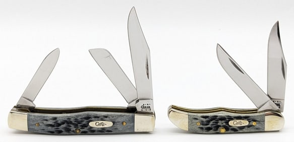 2001 Case XX Black Bone Stockman 63032 & Pocket Hunter 62165